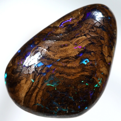 SOLID BOULDER OPAL Sparkles of bright green and blue SEE VIDEO 